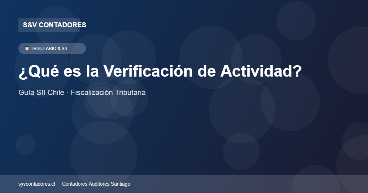 Verificación de actividad SII Chile guía para contribuyentes